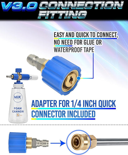 MJJC S V3.0 - Foam Cannon with 1/4″ Quick Connect Adapter